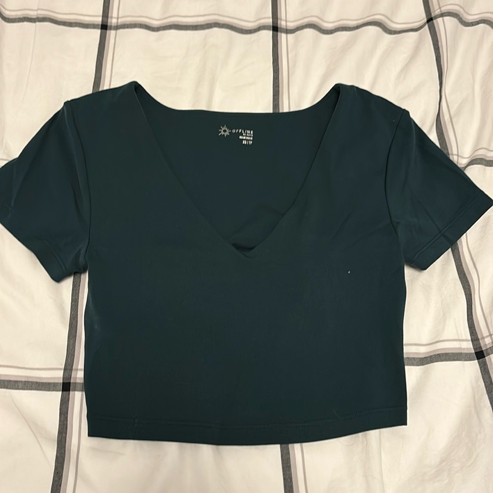 Deep green Offline by Aerie Top
